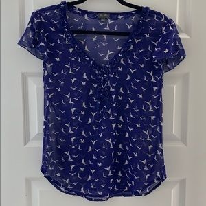 Indigo Birds Blouse